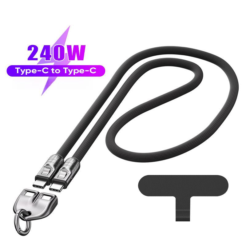 240W USB-C Fast Charging Phone Lanyard | 7Mm Nylon | Crossbody/Wrist Strap | Phone Sa*Sung Xiaom-Yy