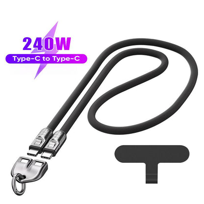 240W USB-C Fast Charging Phone Lanyard | 7Mm Nylon | Crossbody/Wrist Strap | Phone Sa*Sung Xiaom-Yy