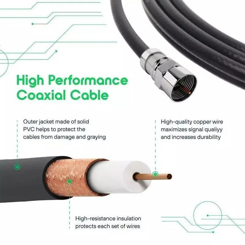 ZIHNIC Digital HD Antenna Indoor HDTV 1080P 4K Long Range High Definition Antenna with USB Cable & Coaxial Connector