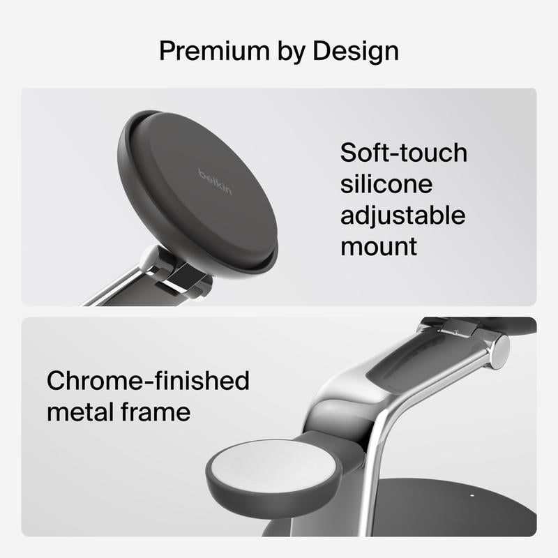 Belkin Ultracharge Pro 3-In-1 Magnetic Charging Dock with Qi2 25W