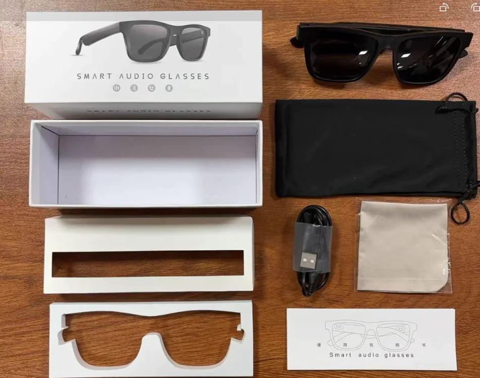 Smart Glasses Bluetooth Sunglasses with Black Technology